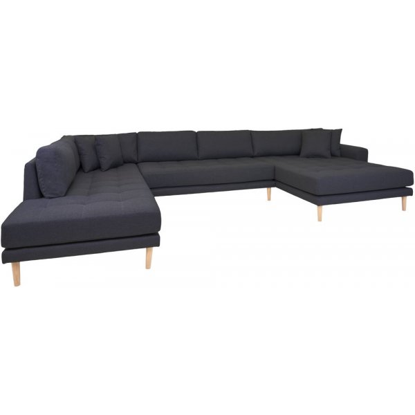 Lido U sofa med åpen finish - Mørkegrå Lido U sofa med åpen finish - Mørkegrå