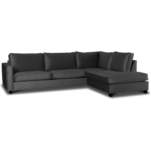 Brandy Loungesofa XL åpent anslutning Høyer - Sølvgrå (fløyel) Brandy Loungesofa XL åpent anslutning Høyer - Sølvgrå (fløyel)