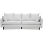 Gotland 3-seter buet sofa - Off-white lin