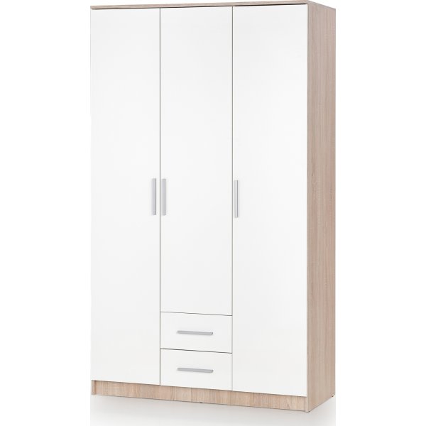 Abdel 3 garderobe - Hvit/eik Abdel 3 garderobe - Hvit/eik