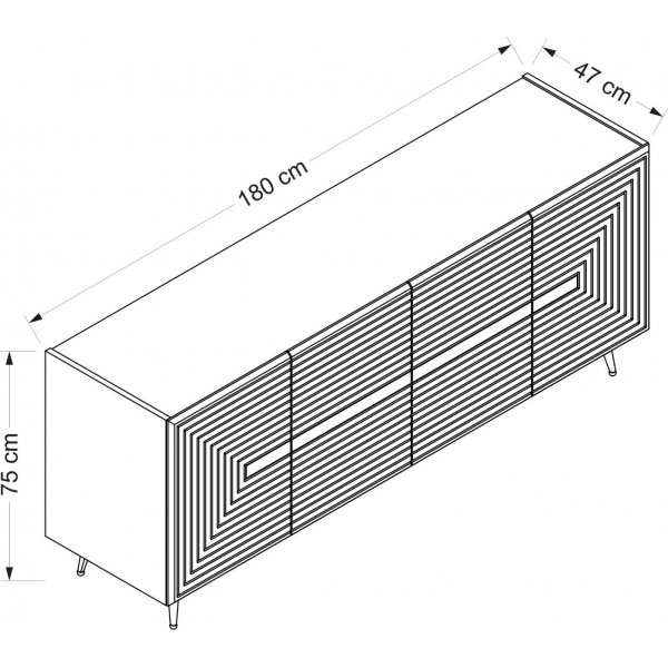 Jose skjenk - antrasitt Jose skjenk - antrasitt