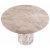 Pegani rundt spisebord i beige/gr marmor - 110 cm