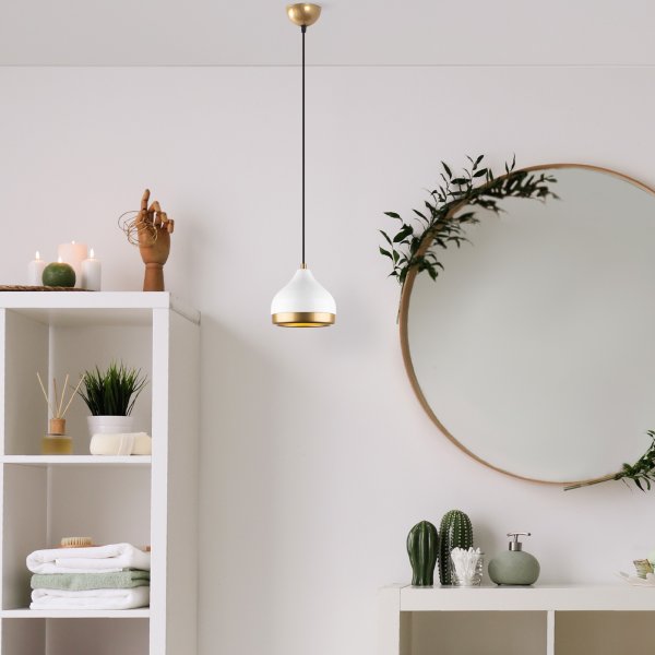 Yildo taklampe 6868 - Hvit/gull Yildo taklampe 6868 - Hvit/gull