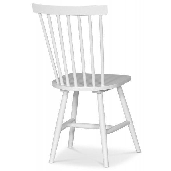 Pinnestol Karl - Hvitlakkert + Mbelftter