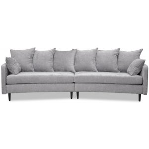 Gotland 4-seter buet sofa 301 cm - Oxford grå + Møbelpleiesett for tekstiler Gotland 4-seter buet sofa 301 cm - Oxford grå + Møbelpleiesett for tekstiler