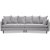 Gotland 4-seter buet sofa 301 cm - Oxford gr + Mbelpleiesett for tekstiler