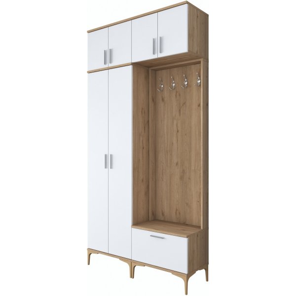 Esa hallmbler 120 x 37,5 x 240 cm - Valntt/hvit