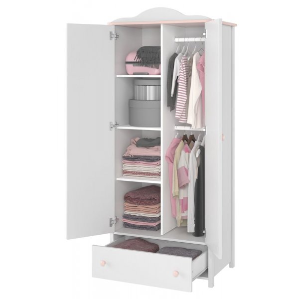 Stephany garderobe - Hvit/rosa