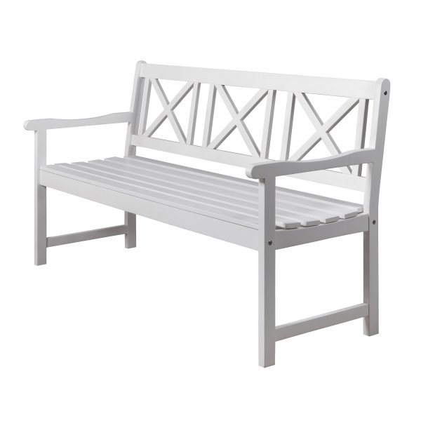 Bohus hagebenk 3-seter - Hvit Bohus hagebenk 3-seter - Hvit
