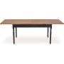 Shell spisebord 120-160 cm - Mrk eik/sort