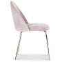 Plaza spisegruppe, marmorbord med 4 st Plaza flyelstoler - Rosa/Hvit/Messing