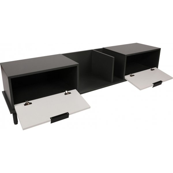 Ibiza mediebenk - Hvit/antrasitt Ibiza mediebenk - Hvit/antrasitt