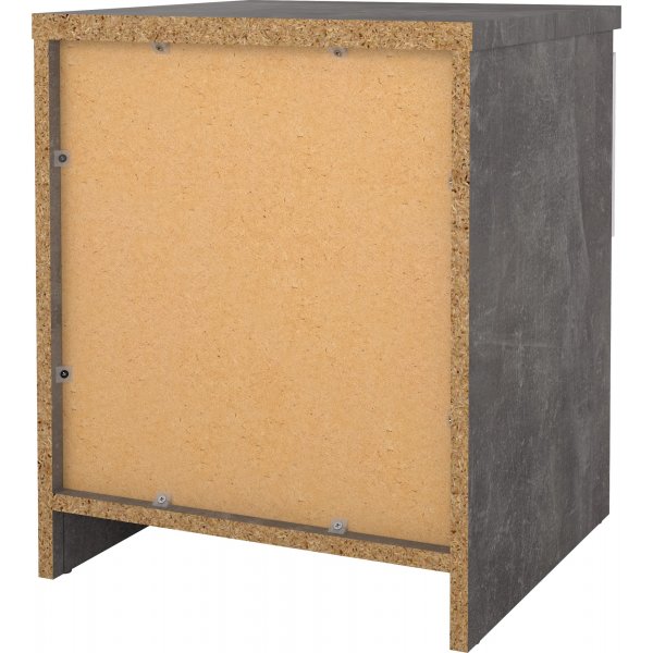 Naia nattbord 1 - Betong/hvit