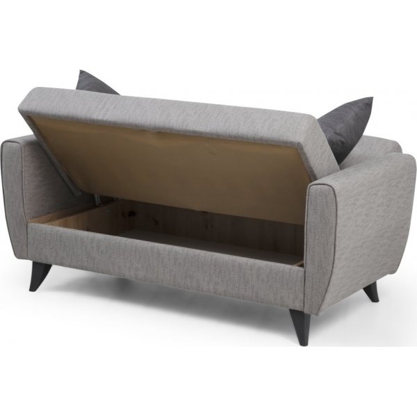 Zaden 2-seters sovesofa - Lys grå Zaden 2-seters sovesofa - Lys grå