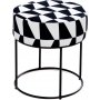 Moon Steel puff - Svart/hvit