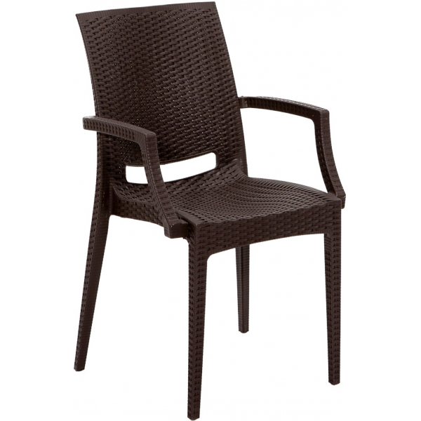 Meco uteservering gruppe med rammestoler - Brun Meco uteservering gruppe med rammestoler - Brun