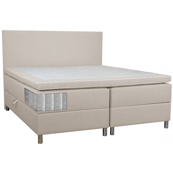 Seng 180x200 cm med oppbevaring beige boksseng Seng 180x200 cm med oppbevaring beige boksseng