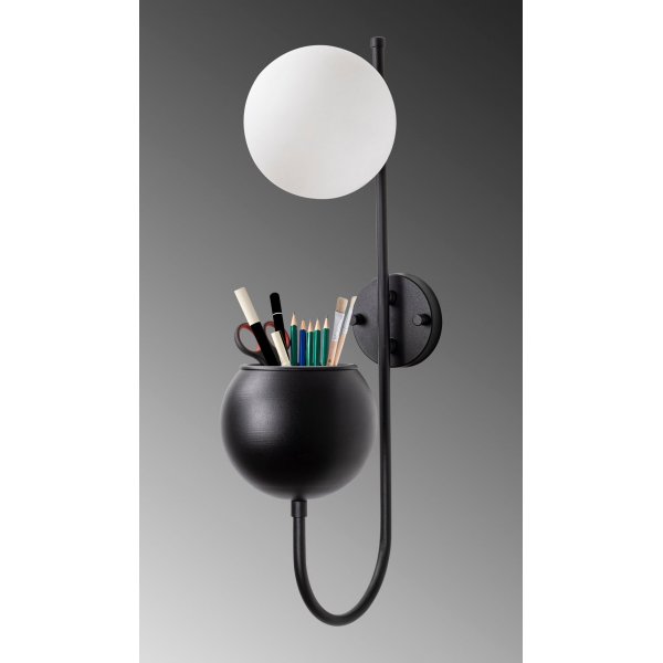 Potter vegglampe 11475 - Sort/hvit Potter vegglampe 11475 - Sort/hvit