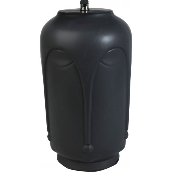 Bordlampe ansikt H43 cm - Svart