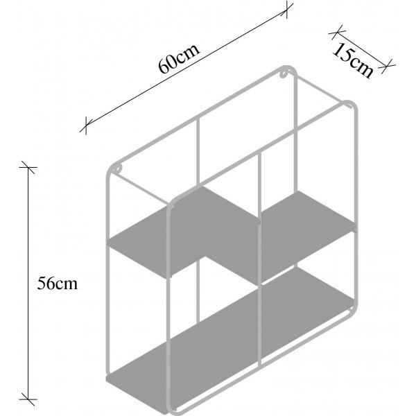 Syrin vegghylle - Sort/natur Syrin vegghylle - Sort/natur