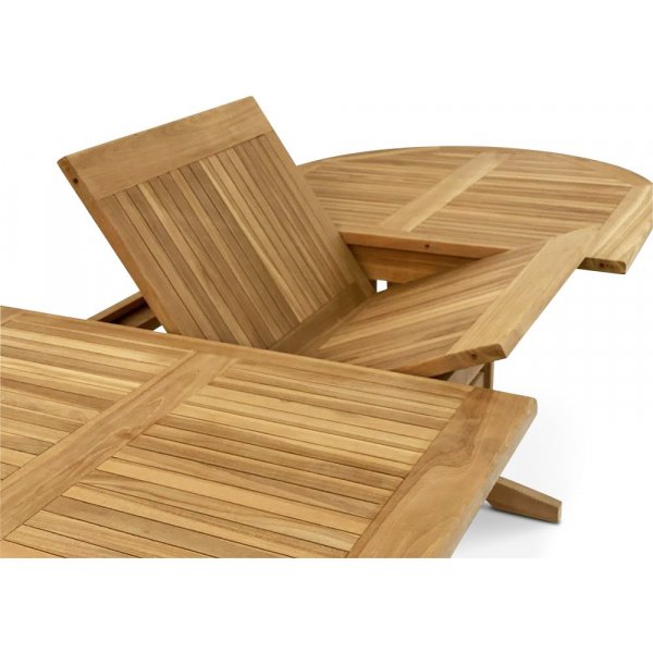 Uteservering: Salt ovalt spisebord 180-240 cm med 6 Salt stoler - Teak