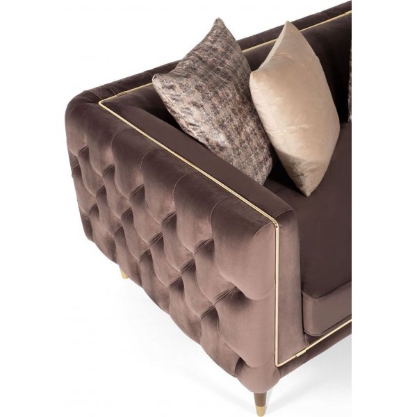 Olympus 2-seters sofa - Brun