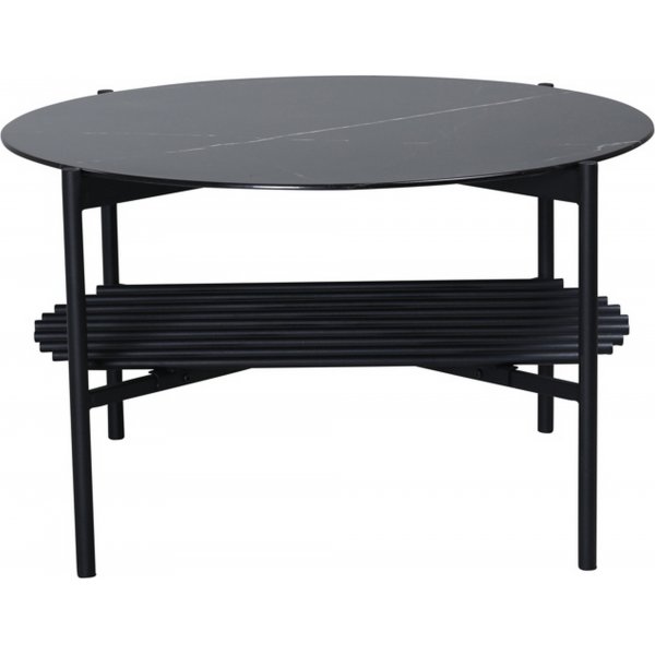 Adel salongbord 80 cm - Svart marmor