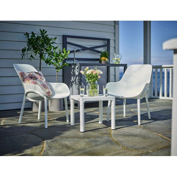 Flores loungegruppe - Hvit + Flekkfjerner for møbler Flores loungegruppe - Hvit + Flekkfjerner for møbler