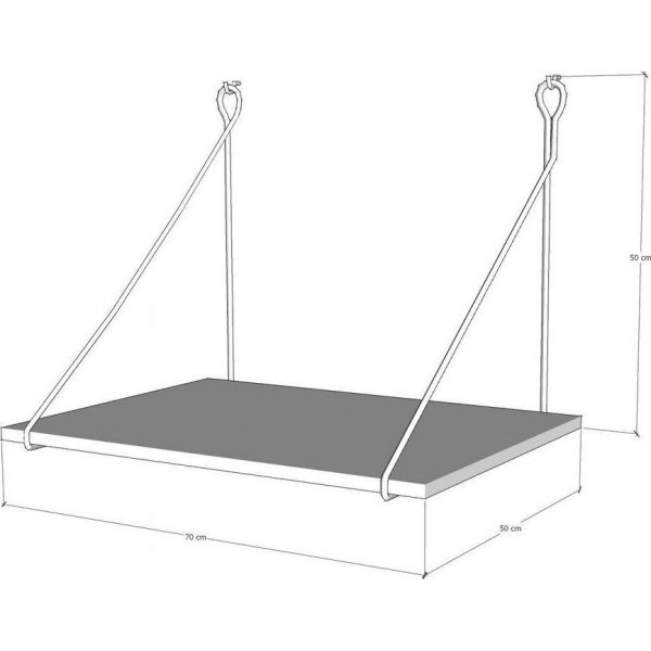 Tura skrivebordshylle - Valnøtt/svart Tura skrivebordshylle - Valnøtt/svart
