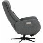 Marbck lyx recliner- lenestol (2 el-motorer) innebygget fotskammel - Lysegrtt tystoff