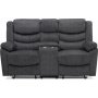 Tampa elektrisk 2-seters reclinersofa + konsoll - Grtt stoff