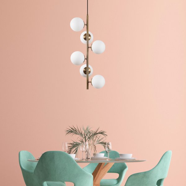 Fasettert taklampe 10465 - Vintage/hvit Fasettert taklampe 10465 - Vintage/hvit