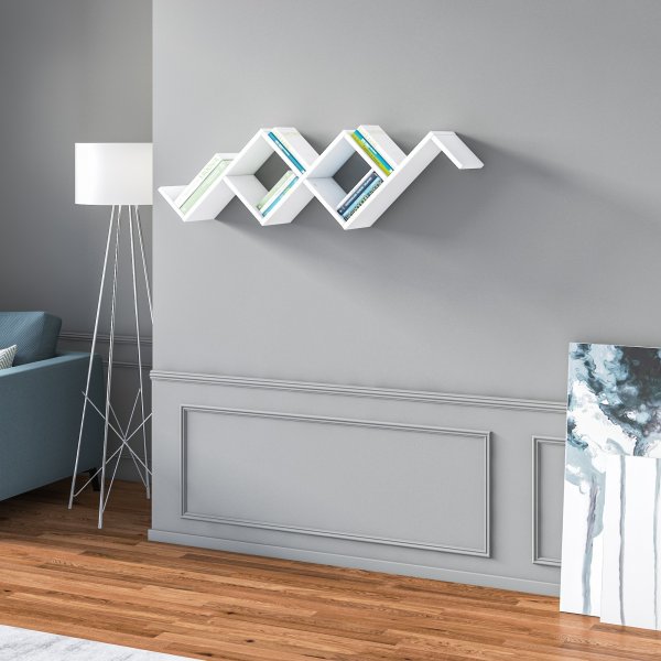 Serpent vegghylle - Hvit