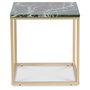 Accent stuebord 50 - Grnn marmor / Matt messing