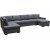 Solna mrkegr vendbar U-sofa 367 cm + Mbelpleiesett for tekstiler