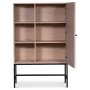 Stilo V.2 highboard - Whitewash / Svart metall