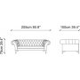 Bianca 2-seters sofa - Krem