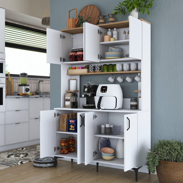 Jeriko kjøkkenskap 176 - Hvit/valnøtt Jeriko kjøkkenskap 176 - Hvit/valnøtt