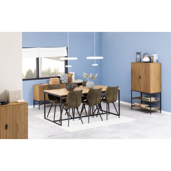 Jaipur skap - Natur/matt sort