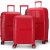 Oslo rd koffert med kodels sett med 3 kabinvesker