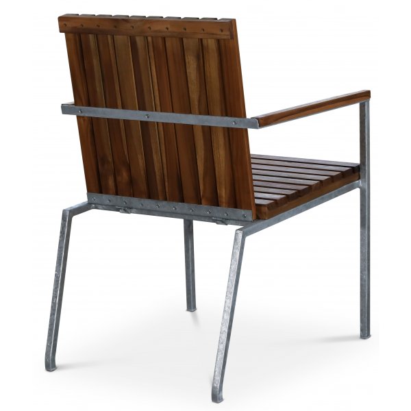 Utestol Alva - Teak/galvanisert metall