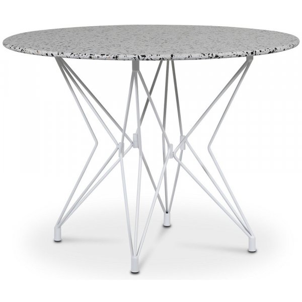 Zoo spisebord 105 cm - Hvit / Terrazzo Cosmos