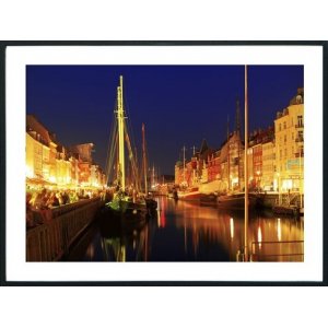 Posterworld - Motiv Kbenhavn om natten - 50x70 cm