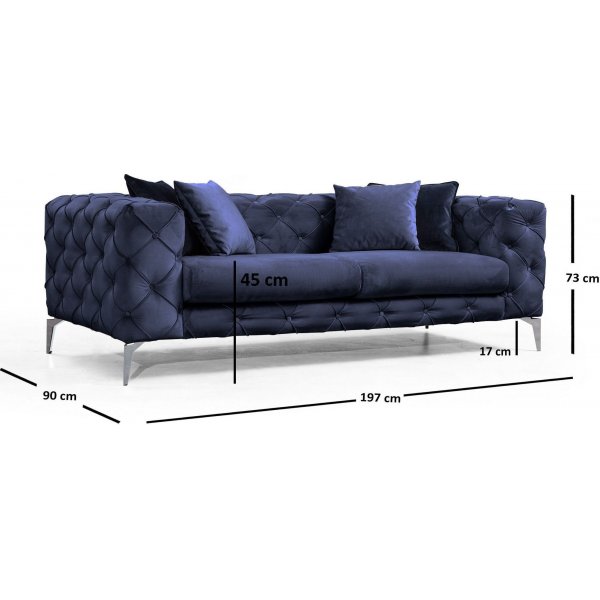 Como 2-seters sofa - Marineblå Como 2-seters sofa - Marineblå