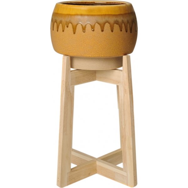 Fiolinsokkel med potte - Sennep
