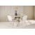 Spisebord Lanzo med 4 Lilja stoler - Beige + 4.00 x Serviettringer