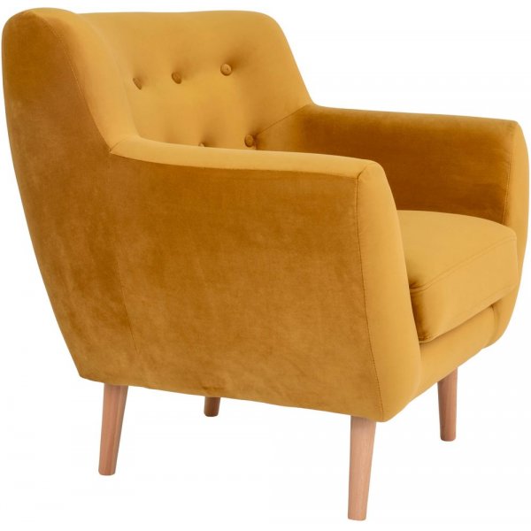 Monte lenestol - Gul/bøk Monte lenestol - Gul/bøk