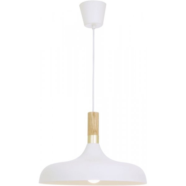 Taklampe Sense - Hvit / tre / messing