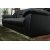 Dominic 3-seters sofa i sort kunstskinn + Mbelpleiesett for tekstiler