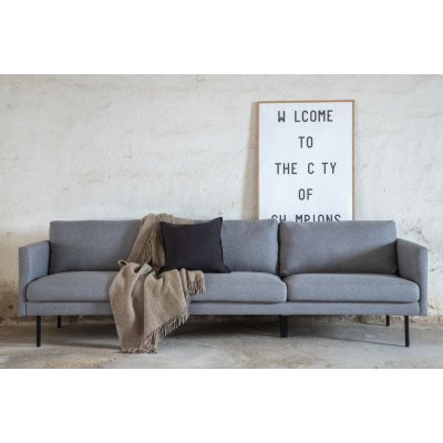 Eden 3-seter sofa B262 cm - Grtt stoff + Mbelpleiesett for tekstiler